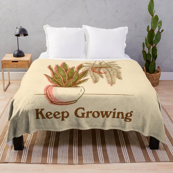 Item preview, Keep Growing Vintage Houseplant Illustration designed and sold by DailyVines.