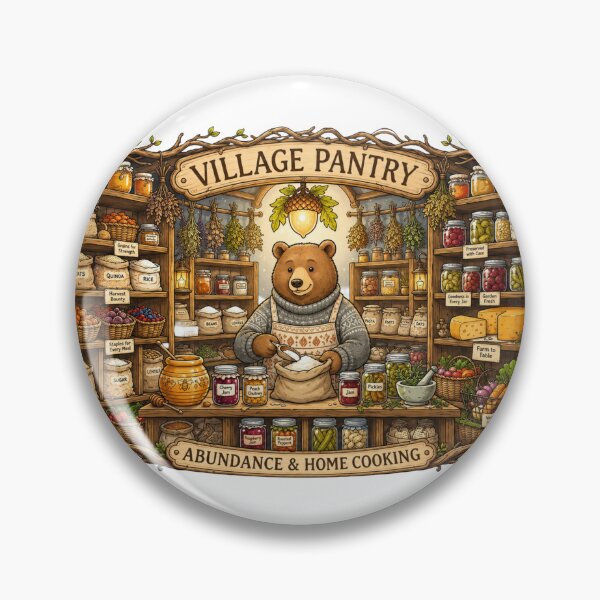 Item preview, Village Pantry | Cottagecore Bear Pantry | Rustic Farmhouse Kitchen | Woodland General Store | Cozy Home Cooking Decor | Whimsical Country Market designed and sold by MrDev.