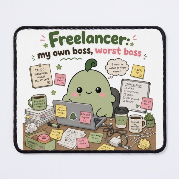 Item preview, Freelancer My Own Boss Worst Boss Funny Mascot designed and sold by srinig.