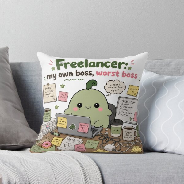 Item preview, Freelancer My Own Boss Worst Boss Funny Mascot designed and sold by srinig.