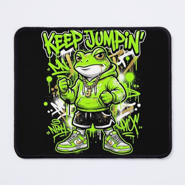 Item preview, FroggyJacck Keep Jumpin Graffiti Frog Hoodie Character designed and sold by FroggyJacck.