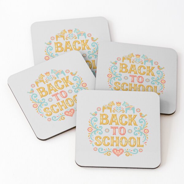 Item preview, Back to School Folk Art Sticker Design designed and sold by hattie's.