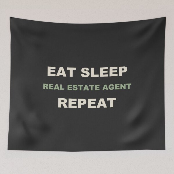 Item preview, Eat Sleep Real Estate Agent Repeat - Real Estate Agent designed and sold by RetroThreadWorks.