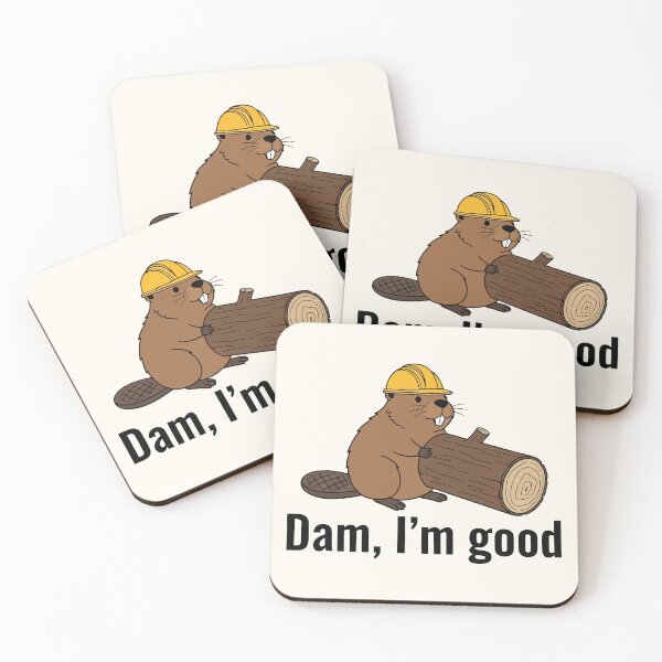 Item preview, Dam I'm Good Construction Beaver Hard Hat Logger Humor designed and sold by Amir Faysal.