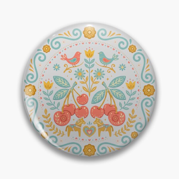 Artikelvorschau, Skandinavisches Volkskunst-Blumenmandala-Design entworfen und verkauft von hattie's.