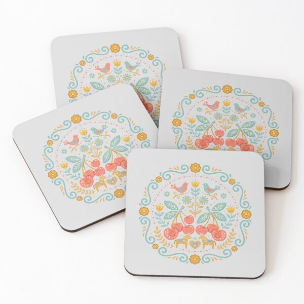 Item preview, Scandinavian Folk Art Floral Mandala Design designed and sold by hattie's.