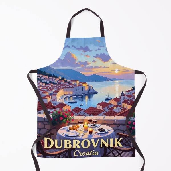 Item preview, Dubrovnik, Croatia: Vintage-Style Painterly Travel Poster designed and sold by LSVart.
