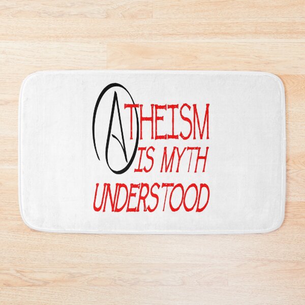 Item preview, Atheism Is Myth Understood Fun Play On Words Pun Red designed and sold by taiche.