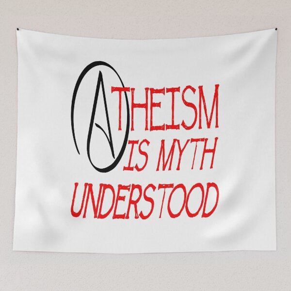 Item preview, Atheism Is Myth Understood Fun Play On Words Pun Red designed and sold by taiche.