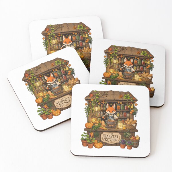 Item preview, The Harvest Kitchen | Cottagecore Fox Kitchen | Autumn Farm Stand | Rustic Harvest Cooking | Woodland Fall Market | Cozy Thanksgiving Decor designed and sold by MrDev.
