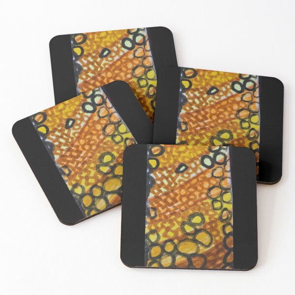 Item preview, Yellow Curved Patterns  and Circles designed and sold by DancingCreek.