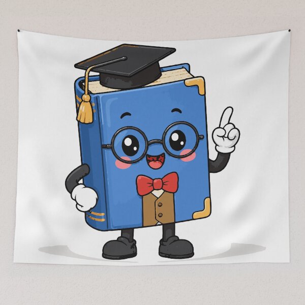 Item preview, Professor Book T-Shirt & Sticker | Cute Kawaii Teacher Book Mascot | Reading & Learning Gift designed and sold by Sunday.Supply.