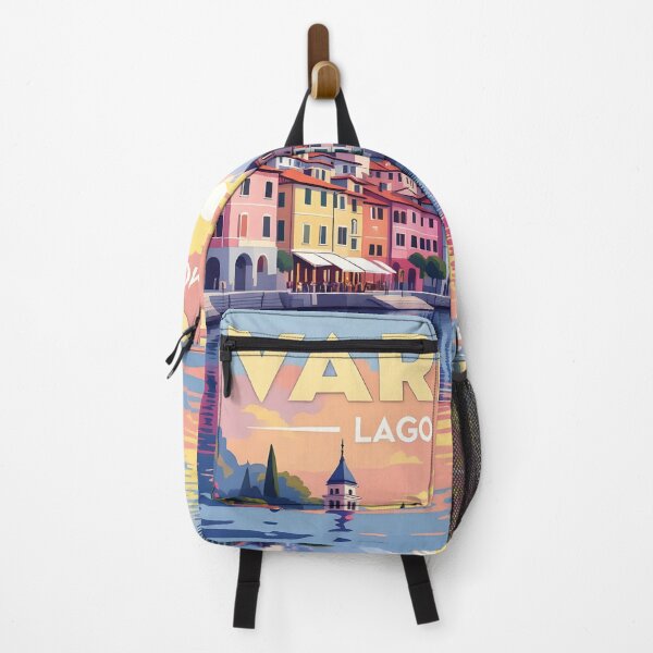 Item preview, Varenna, Lago di Como, Italy: Vintage-Style Painterly Travel Poster designed and sold by LSVart.