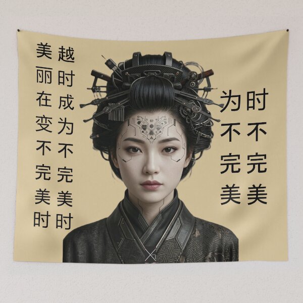 Item preview, Cyberpunk_geisha_portrait designed and sold by XakoLabs.