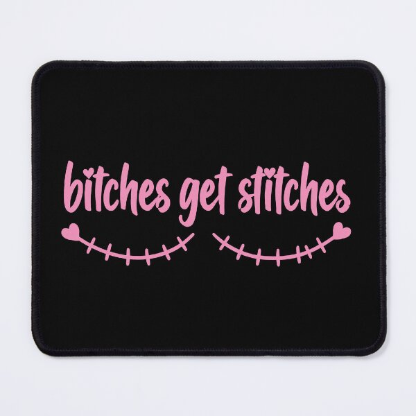Item preview, Bitches Get Stitches Pink Ribbon Breast Cancer Awareness designed and sold by sentfromemily.