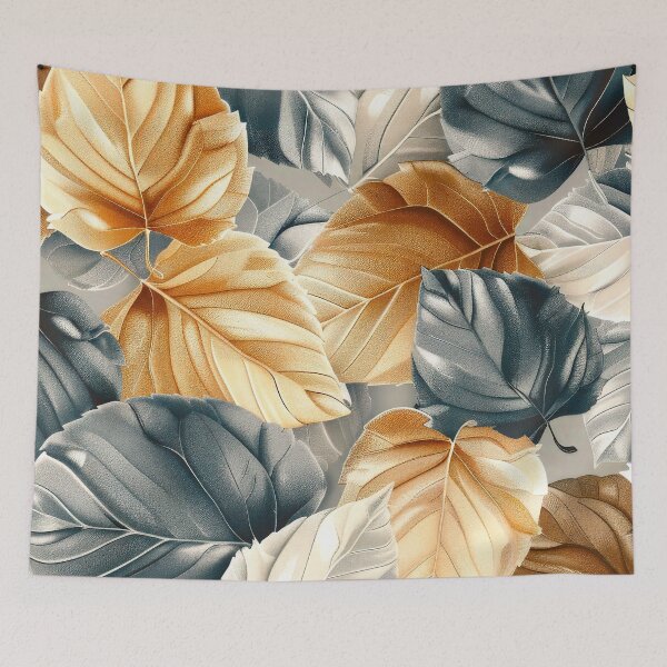 Item preview, Elegant Golden Earthtone And Silvery-Cream Leaves Designs designed and sold by DEC02.