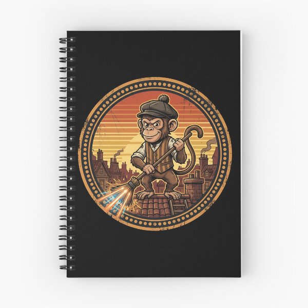 Item preview, Retro Chimney Sweep Monkey Vintage Badge designed and sold by DuckOddity.