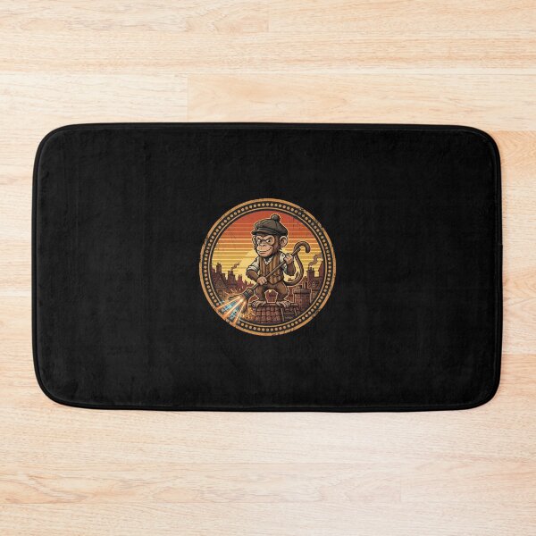 Item preview, Retro Chimney Sweep Monkey Vintage Badge designed and sold by DuckOddity.