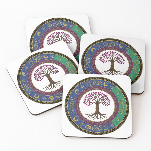 Item preview, Celestial Tree of Life Mosaic Emblem Illustration designed and sold by jhgjykuo.
