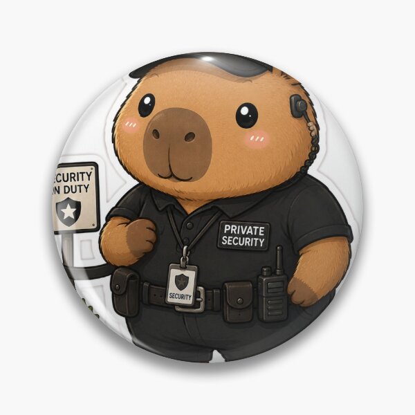 Item preview, Cute Private Security Capybara Sticker designed and sold by palette fox.