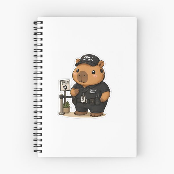 Item preview, Cute Private Security Capybara Sticker designed and sold by palette fox.