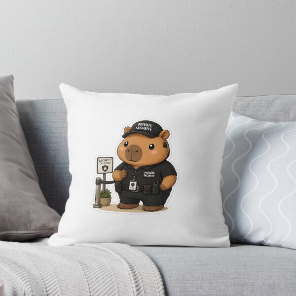 Item preview, Cute Private Security Capybara Sticker designed and sold by palette fox.