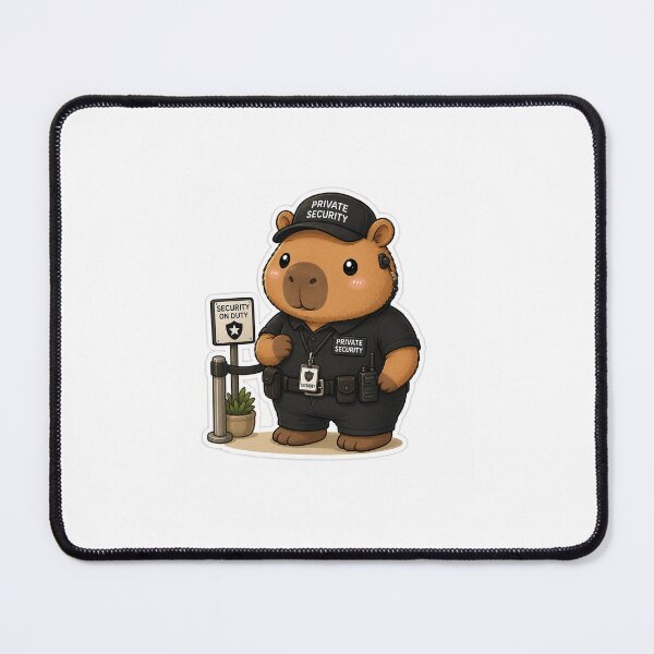 Item preview, Cute Private Security Capybara Sticker designed and sold by palette fox.