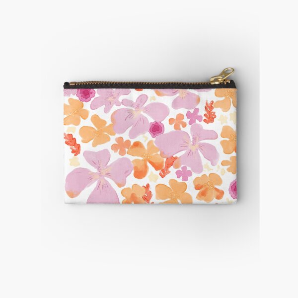 Item preview, Pink and Orange Flower Cluster on Grey Background designed and sold by BuckaBaby.