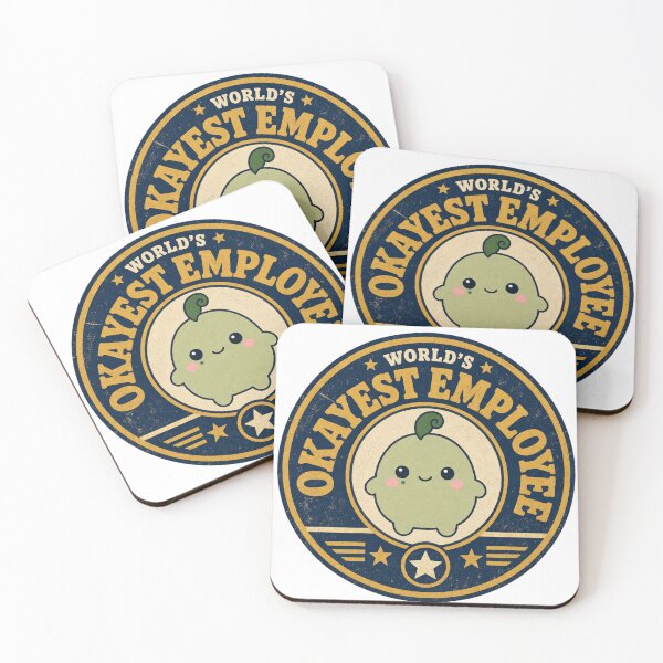 Item preview, Worlds Okayest Employee Retro Badge Design designed and sold by srinig.