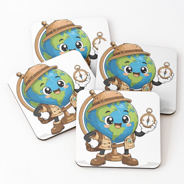 Item preview, Explorer Globe T-Shirt & Sticker | Cute Kawaii Geography Adventure Mascot | Teacher & Student Gift designed and sold by Sunday.Supply.