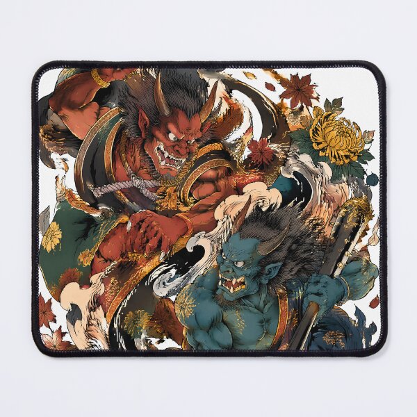 Item preview, Twin Oni Warriors – Japanese Demon Samurai Dark Fantasy Art designed and sold by kaxymax.