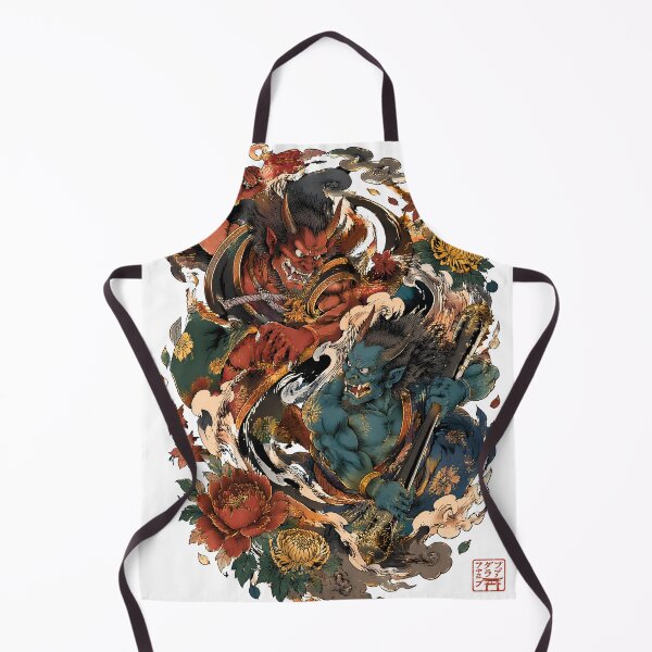 Item preview, Twin Oni Warriors – Japanese Demon Samurai Dark Fantasy Art designed and sold by kaxymax.