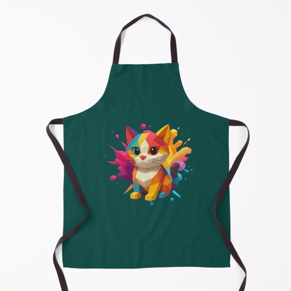 Item preview, Colorful Geometric Kitten Low Poly Kawaii Style designed and sold by ArtMochis.