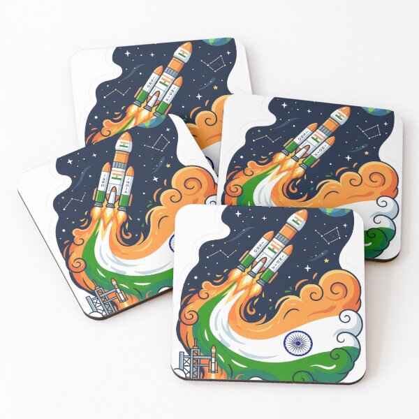 Item preview, ISRO Space Rocket India Flag Smoke Trail Sticker designed and sold by pickzone.