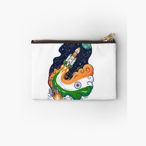 Item preview, ISRO Space Rocket India Flag Smoke Trail Sticker designed and sold by pickzone.