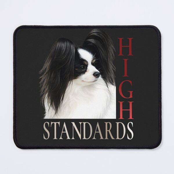 Item preview, High Standards Papillon Dog | Elegant Papillon Lover Gift | Minimalist Dog Portrait designed and sold by PapillonArtStudio.