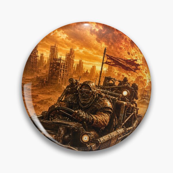 Item preview, Post-Apocalyptic Survivor Driving Through Sandstorm | Cinematic Action Poster designed and sold by lavanya11.