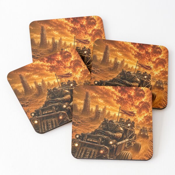 Item preview, Post-Apocalyptic Survivor Driving Through Sandstorm | Cinematic Action Poster designed and sold by lavanya11.