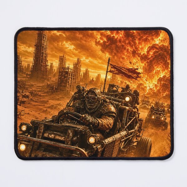 Item preview, Post-Apocalyptic Survivor Driving Through Sandstorm | Cinematic Action Poster designed and sold by lavanya11.