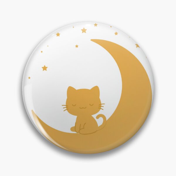Item preview, Mustard Cat on Moon for Dreamy Cat Lovers designed and sold by FantasyPearl.