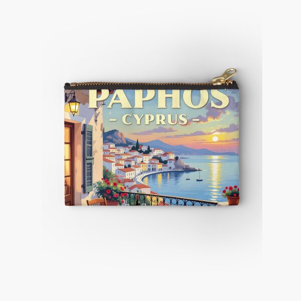 Item preview, Paphos, Cyprus: Vintage-Style Painterly Travel Poster designed and sold by LSVart.