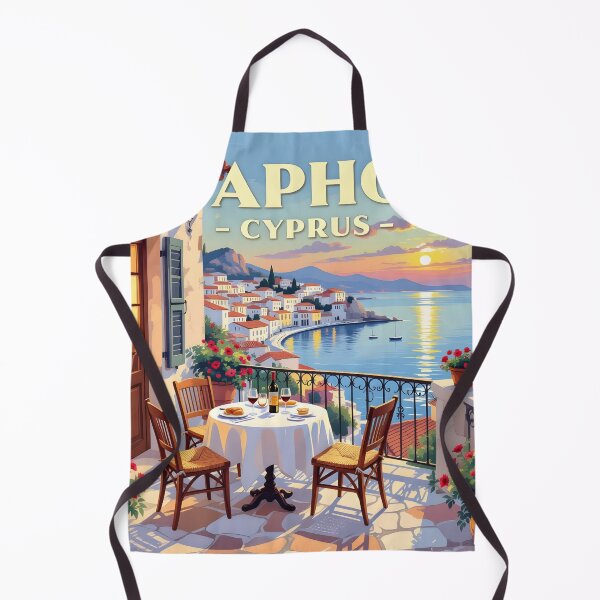 Item preview, Paphos, Cyprus: Vintage-Style Painterly Travel Poster designed and sold by LSVart.