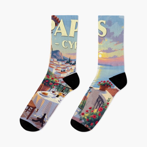 Item preview, Paphos, Cyprus: Vintage-Style Painterly Travel Poster designed and sold by LSVart.