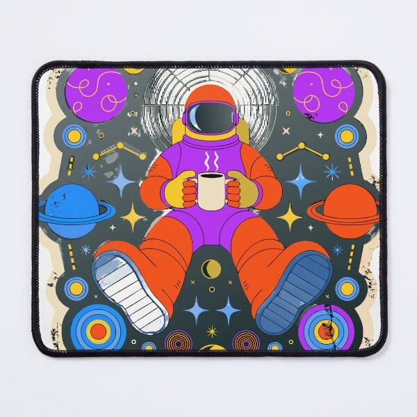 Item preview, Cosmic Coffee Explorer Sticker designed and sold by inkfusionhub99.