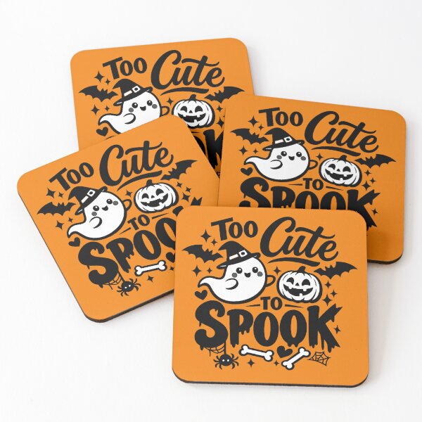 Item preview, Too Cute To Spook – Kawaii Ghost & Pumpkin Halloween Design designed and sold by DesignHouse07.