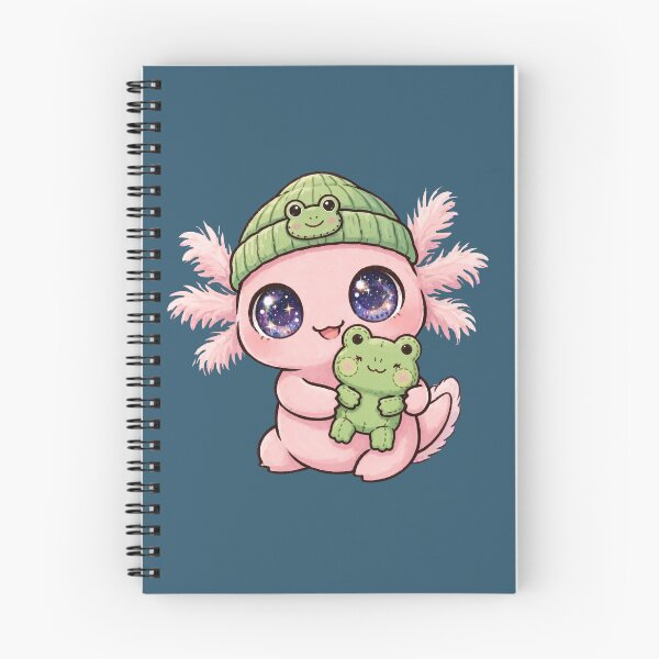 Item preview, Axolotl Hugging Frog Plushie - Kawaii Galaxy Eyes Frog Beanie designed and sold by PrettyCrypt.