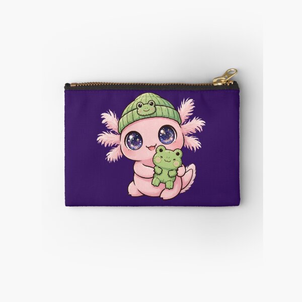Item preview, Axolotl Hugging Frog Plushie - Kawaii Galaxy Eyes Frog Beanie designed and sold by PrettyCrypt.