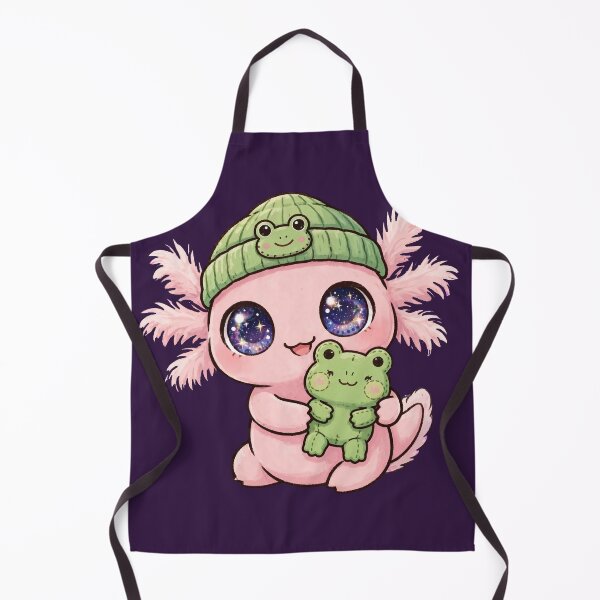 Item preview, Axolotl Hugging Frog Plushie - Kawaii Galaxy Eyes Frog Beanie designed and sold by PrettyCrypt.