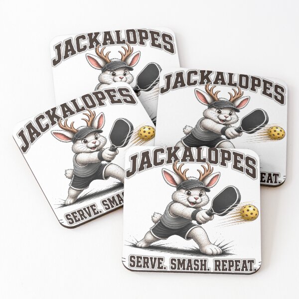 Item preview, Jackalopes Pickleball, Serve Smash Repeat - Cute Jackalope Pickleball T-Shirt | Retro Sports Design designed and sold by Clint Reno Designs.