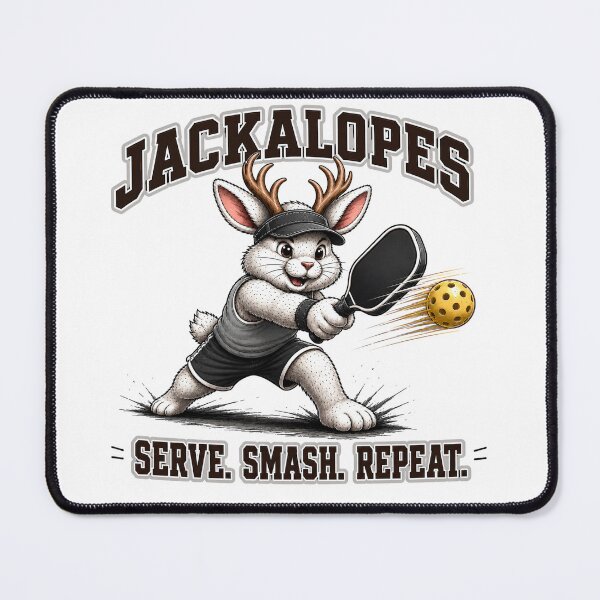Item preview, Jackalopes Pickleball, Serve Smash Repeat - Cute Jackalope Pickleball T-Shirt | Retro Sports Design designed and sold by Clint Reno Designs.